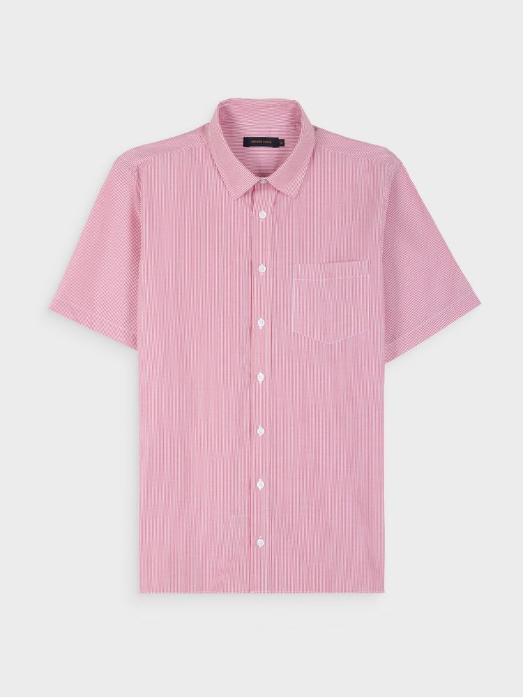 Camisa A Rayas Manga Corta para Hombre 44726