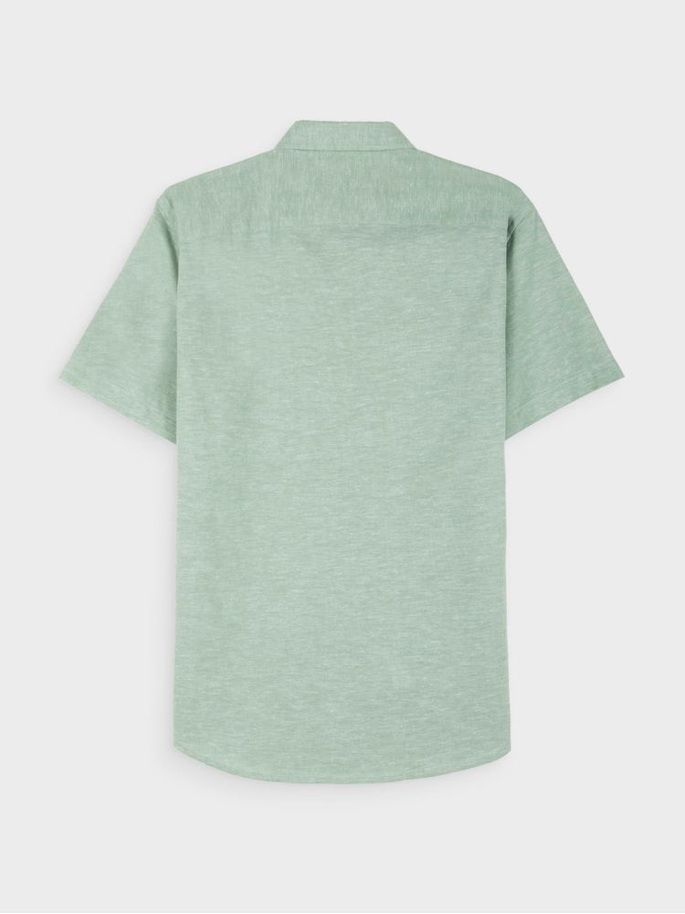 Camisa Lino Manga Corta para Hombre 45418
