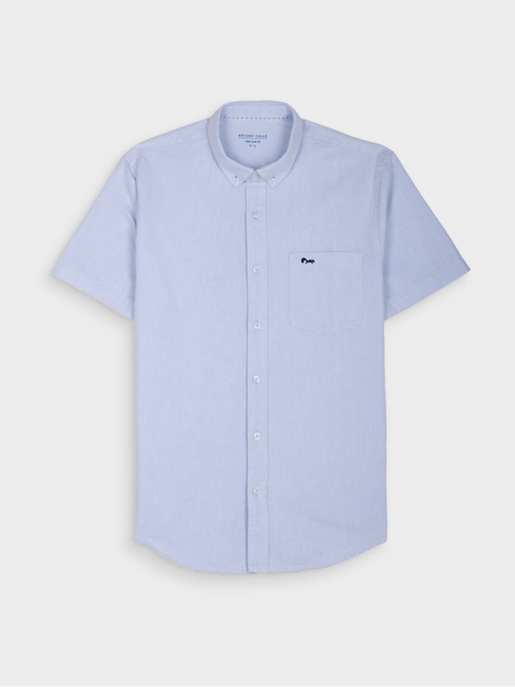 Camisa Oxford Manga Corta para Hombre 37060