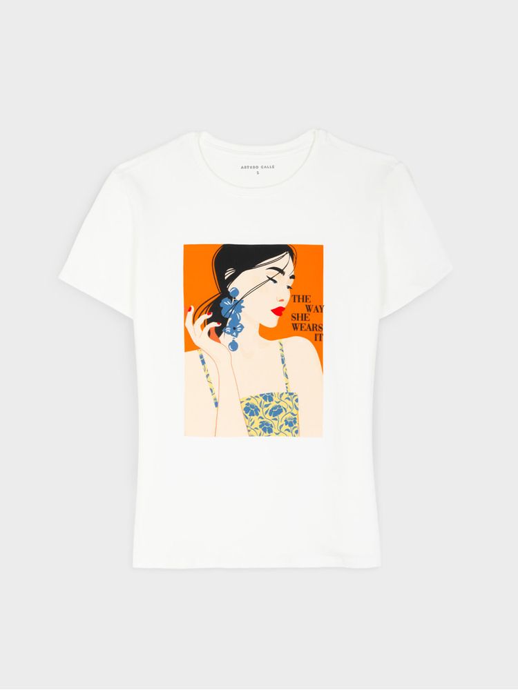 Camiseta Estampada para Mujer 44456