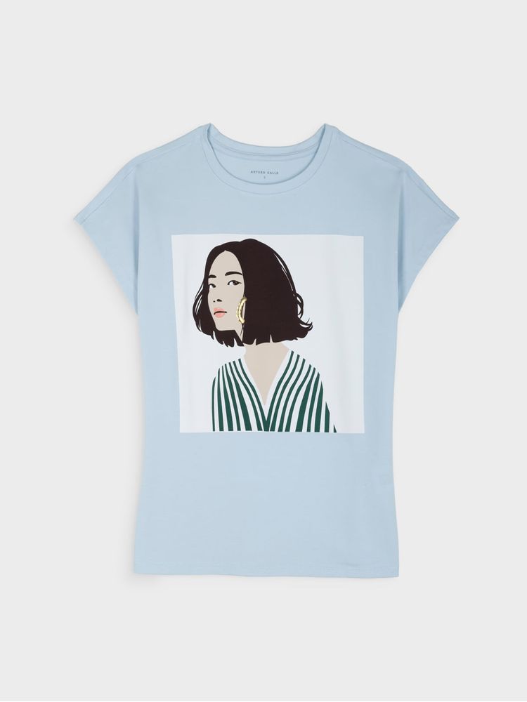 Camiseta Estampada para Mujer 44195