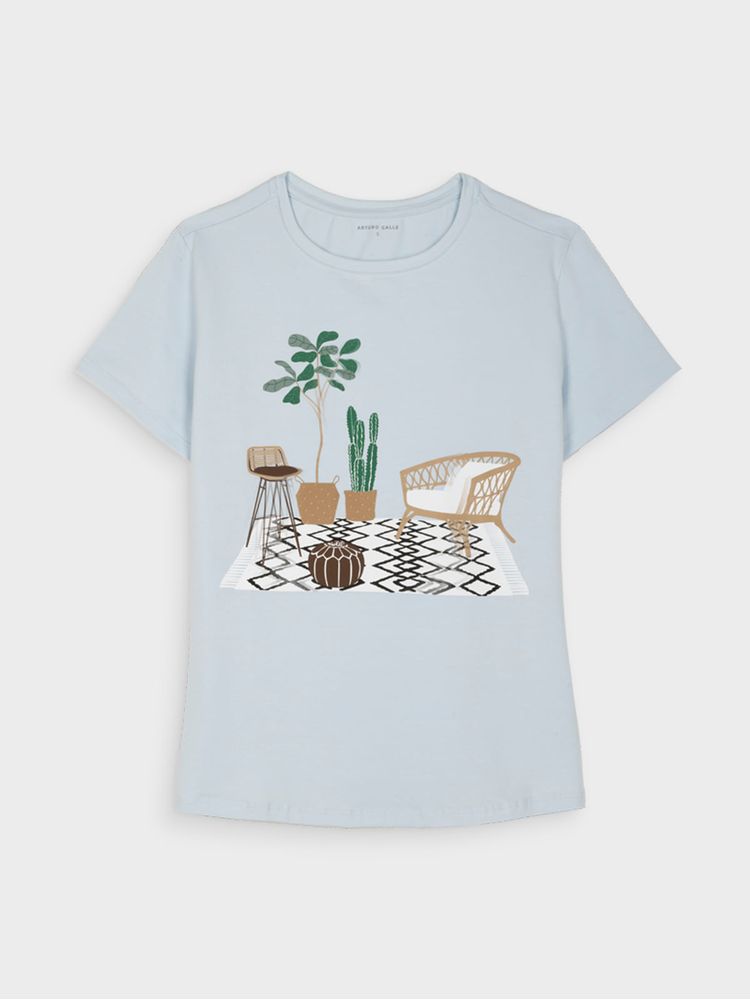 Camiseta Estampada para Mujer 42418
