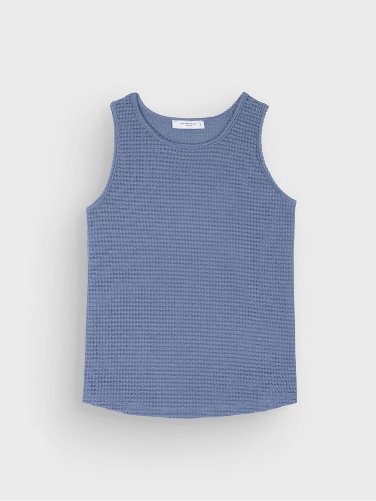 Camiseta Unicolor con Textura para Mujer 40799