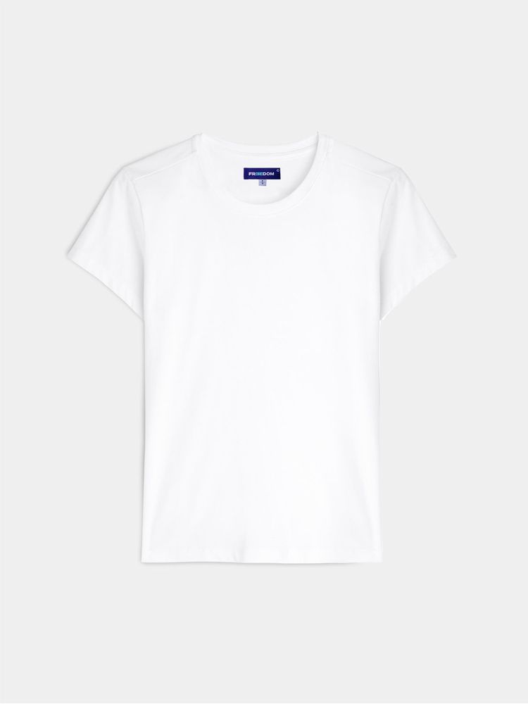 Camiseta Básica Regular Fit Unicolor para Mujer 05180