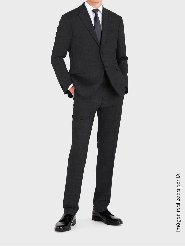 Traje de Corte Moderno con Detalles de Diseño en Sarga 35968