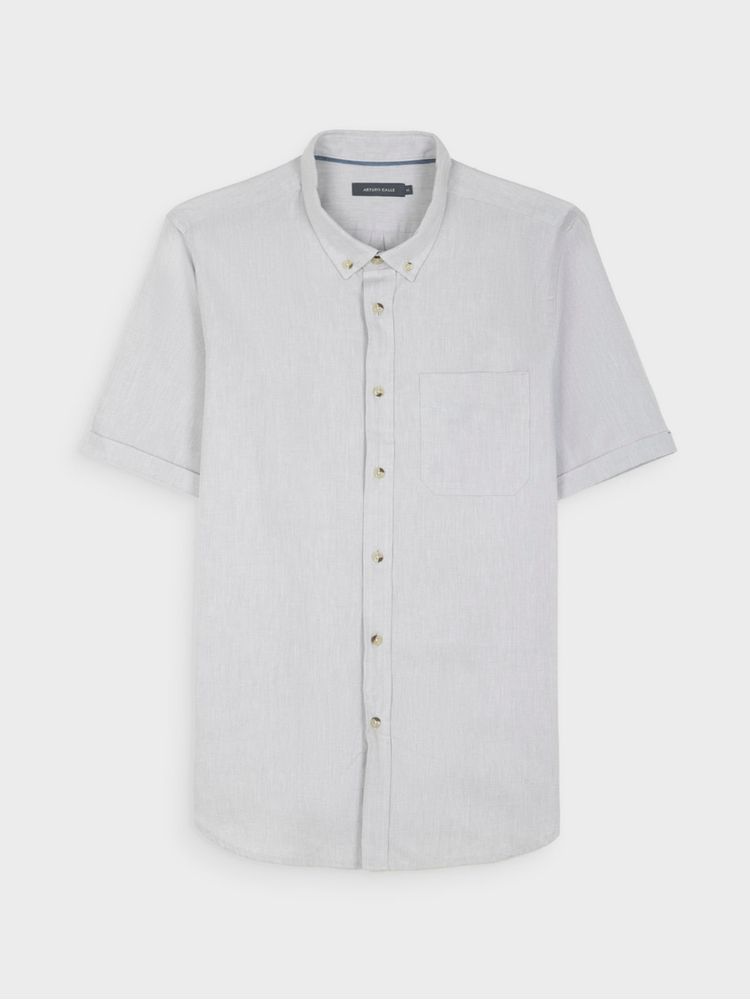Camisa Unicolor Manga Corta para Hombre 42573