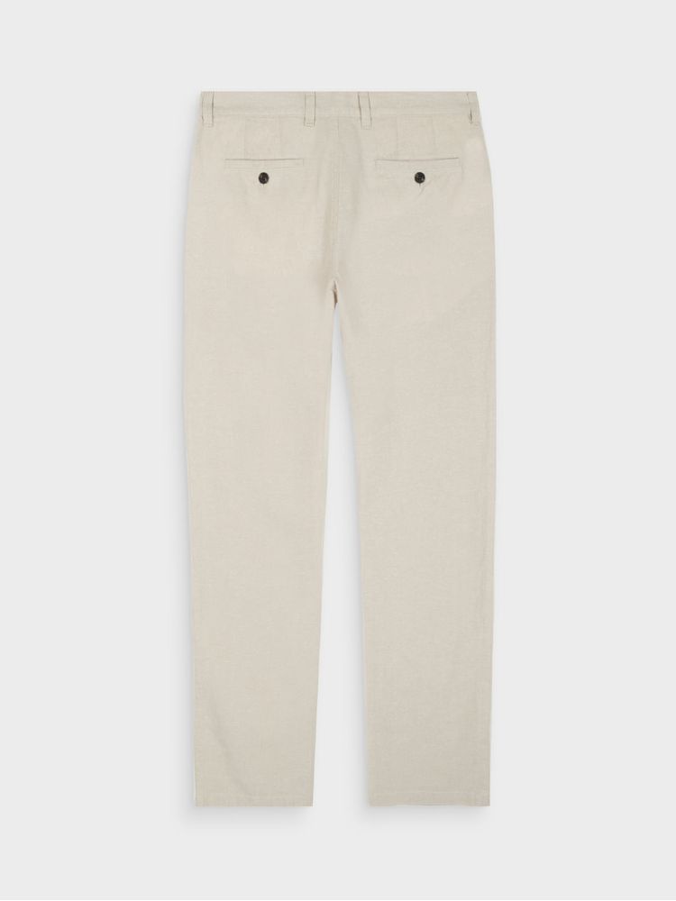Pantalón Regular Fit de Lino y Algodón 43325