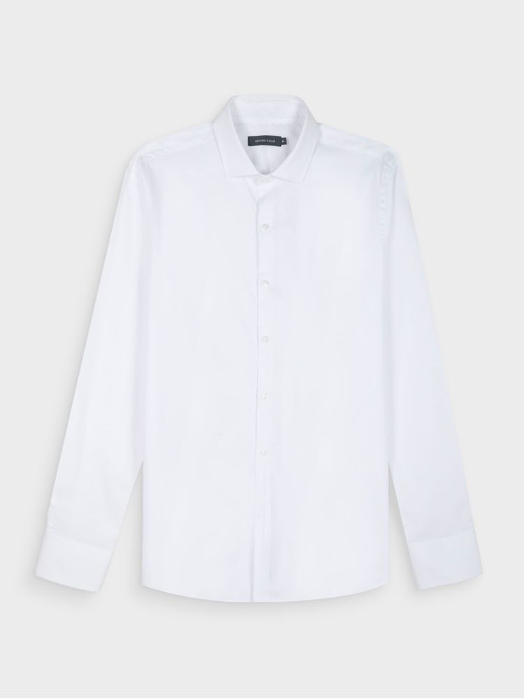 Camisa Slim Fit de Algodón Pima y Elastano para Hombre 43746