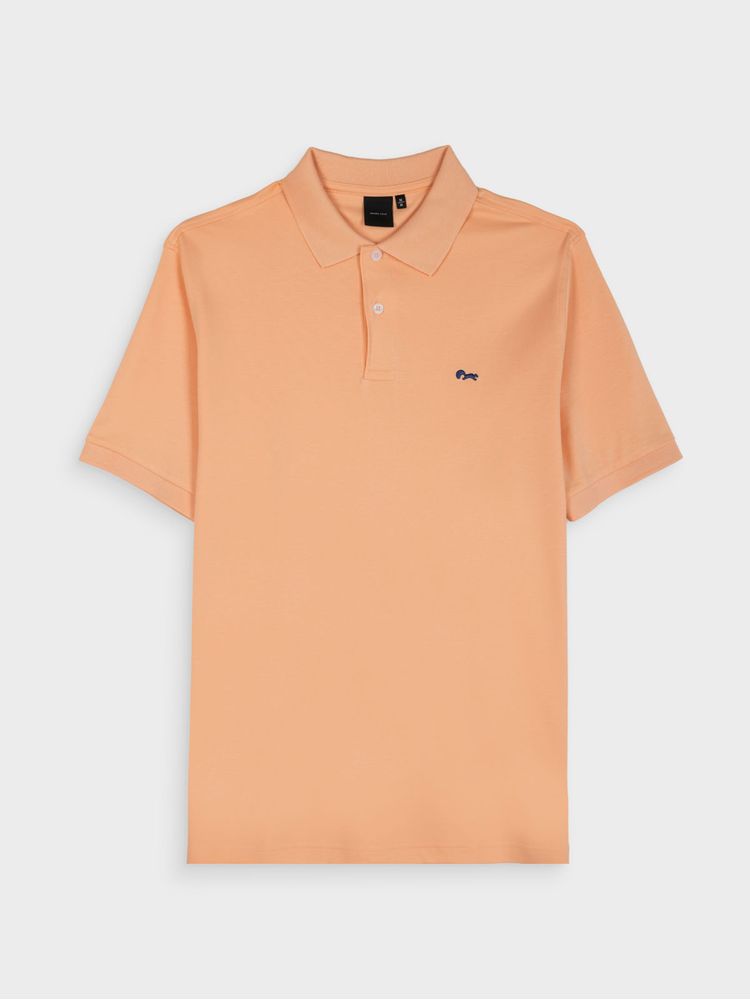 Polo Unicolor de Algodón con Cuello Tejido 44389