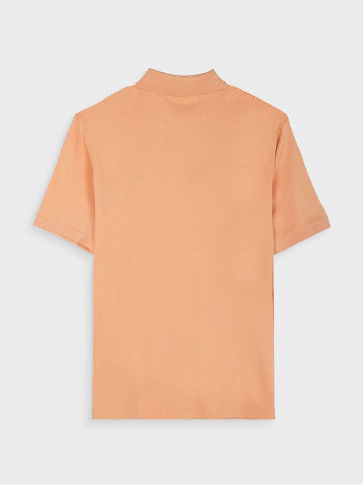 Polo Unicolor de Algodón con Cuello Tejido 44389