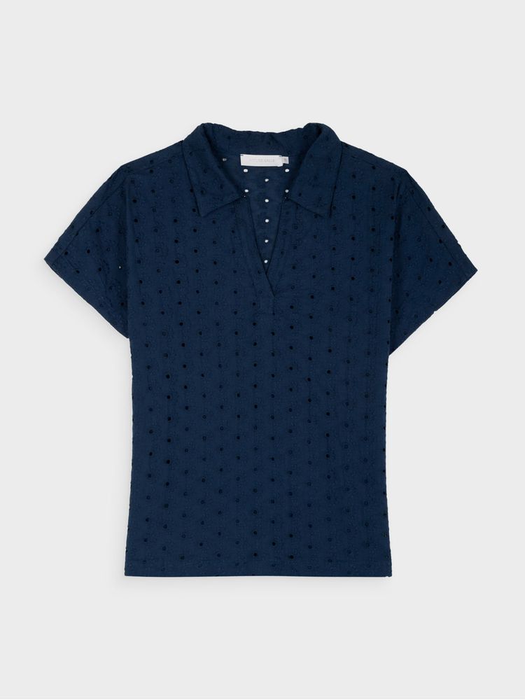 Blusa Unicolor Texturizada para Mujer 44465