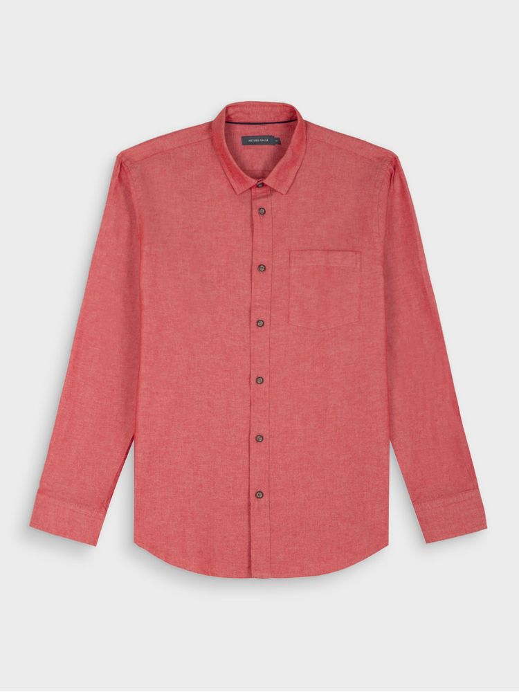 Camisa Unicolor Manga Larga para Hombre 44724