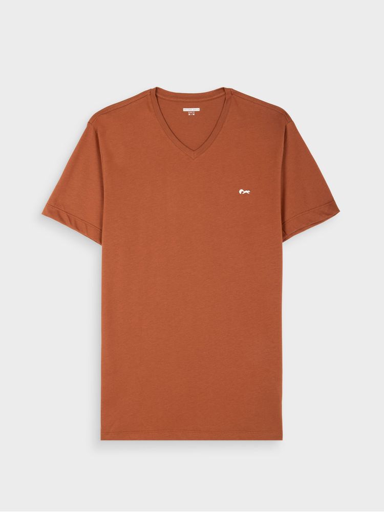 Camiseta de Algodón con Cuello en V para Hombre 44810