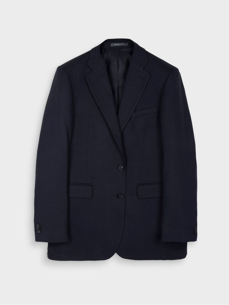 Blazer Semi Slim Fit con Mezcla de Lino y Viscosa 45165
