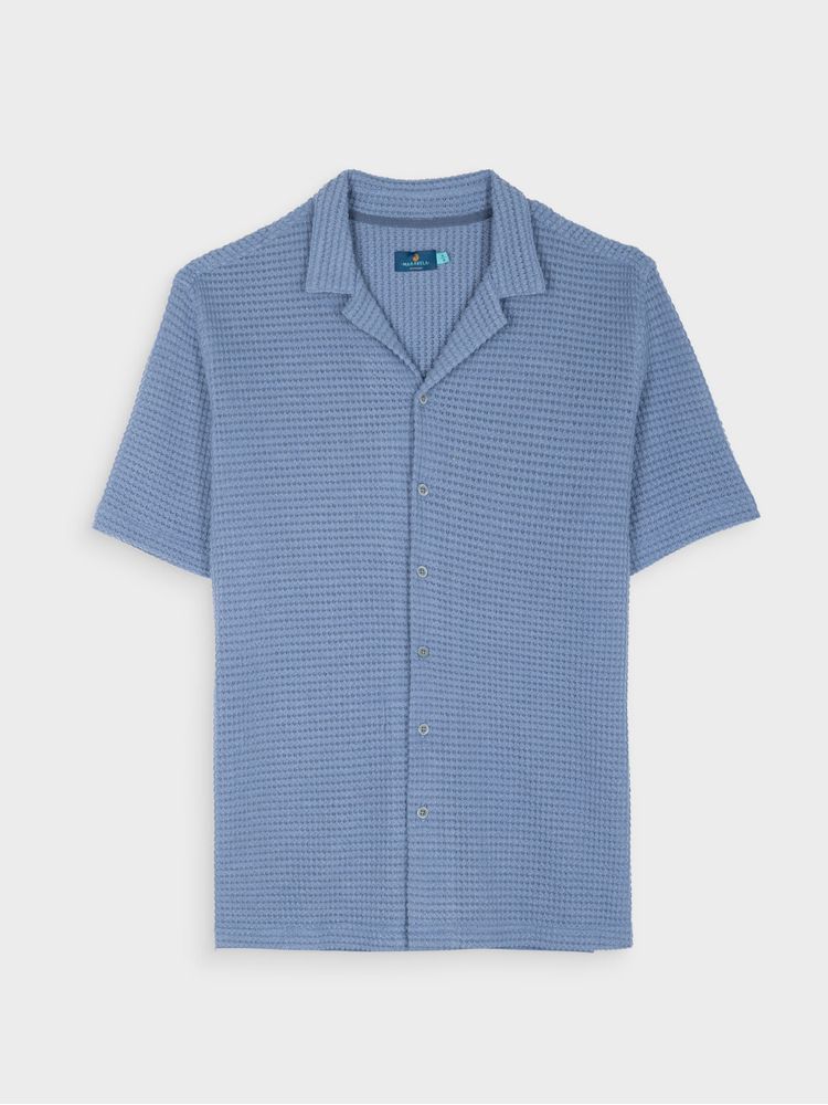 Camisa Hawaiana Unicolor para Hombre 03598