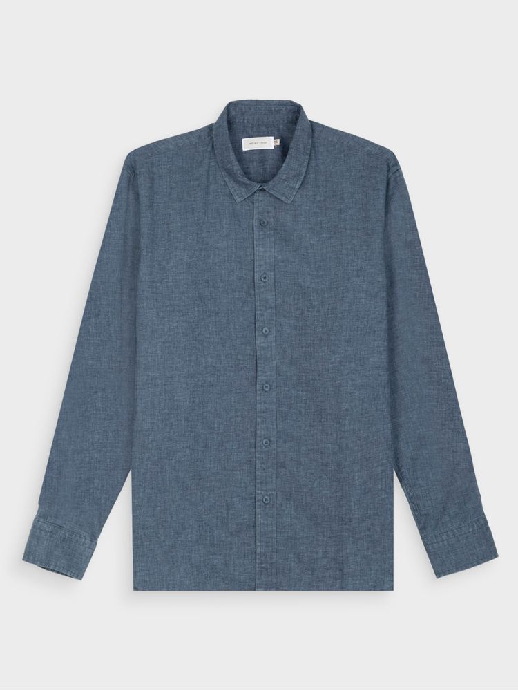 Camisa Fresca de Lino con Diseño Elegante y Puño Redondo 35836