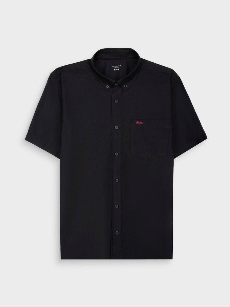 Camisa Unicolor Manga Corta para Hombre 44223