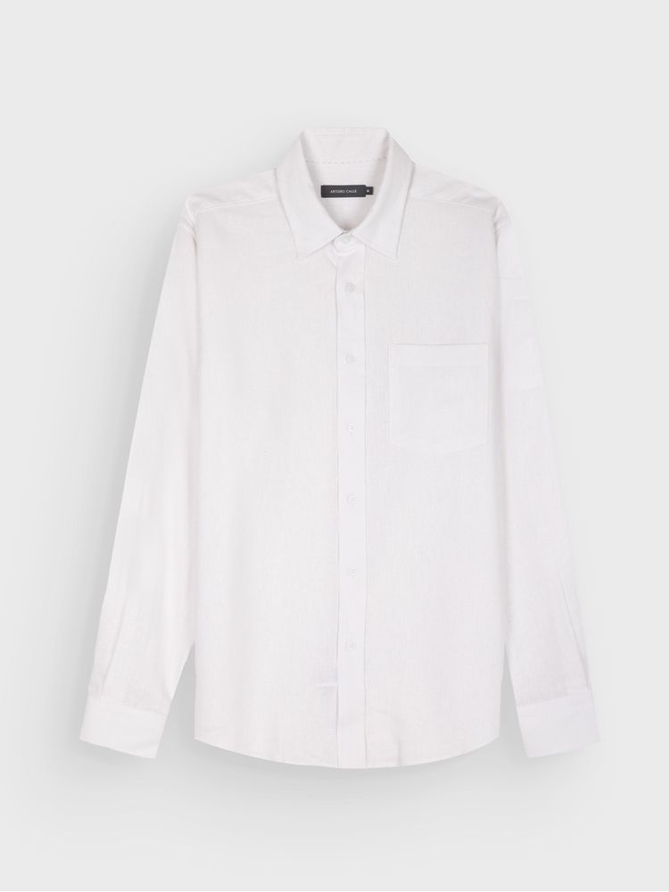 Camisa Lino Manga Larga para Hombre 38472