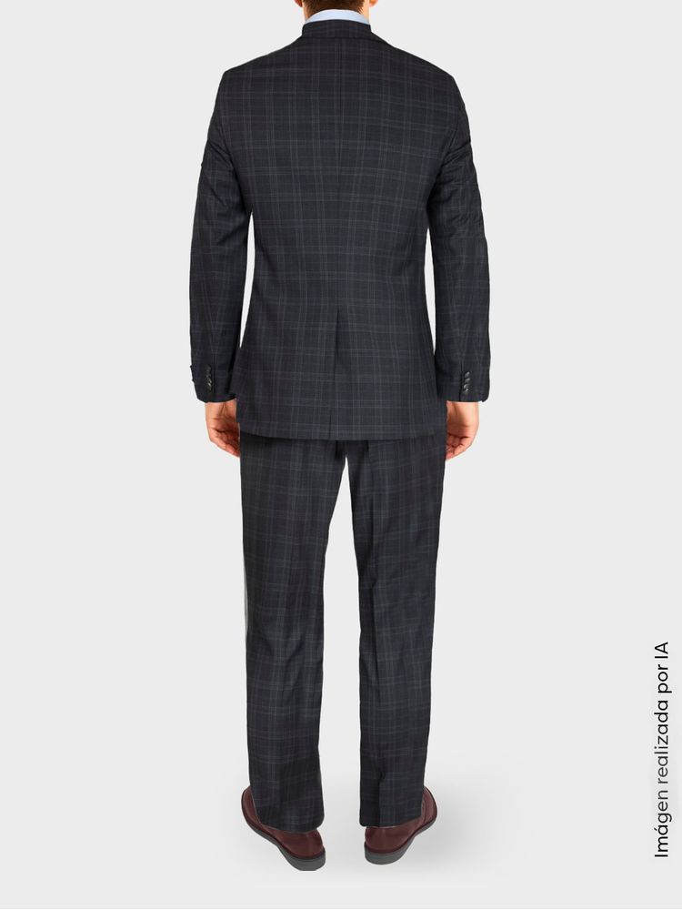 Traje con Cuadros Silueta Semi Slim Fit para Hombre 39906