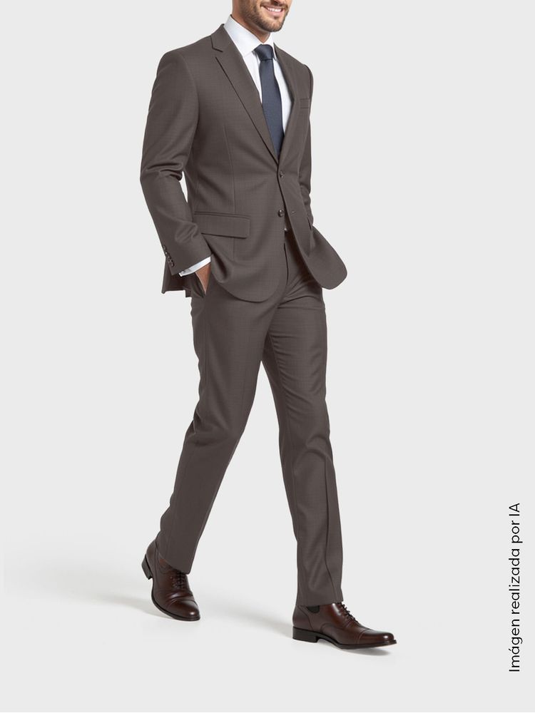 Traje con Textura Sutil y Silueta Regular Fit 42463