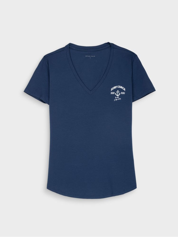 Camiseta Estampada en Algodón para Mujer 44461