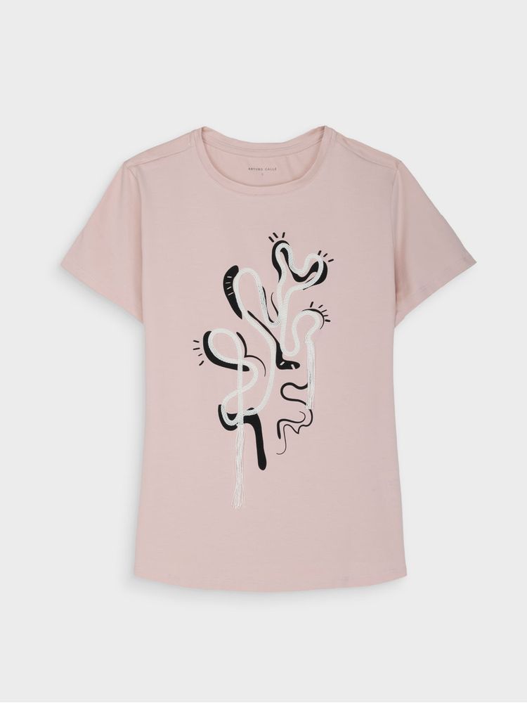 Camiseta Estampada para Mujer 44502