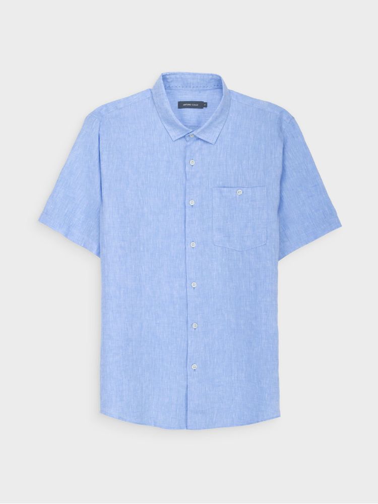 Camisa Regular Fit en Lino para Hombre 44955