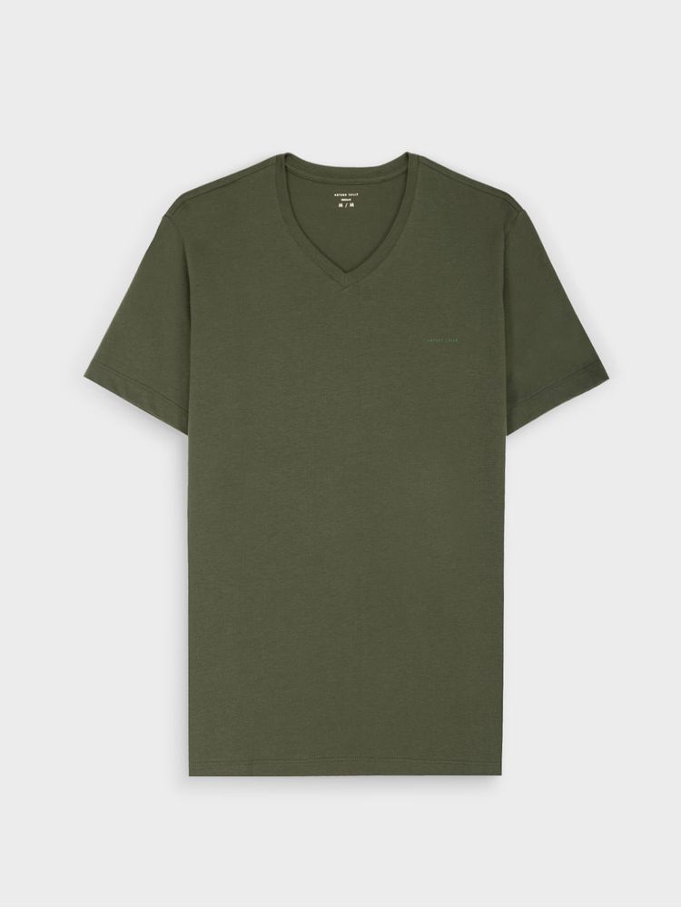 Camiseta Jersey Algodón Cuello V para Hombre 44546