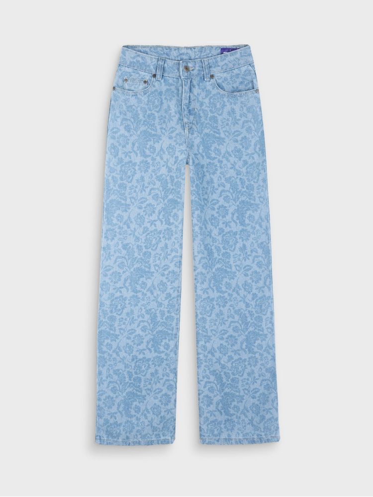 Jean con Estampado Floral para Mujer 05411