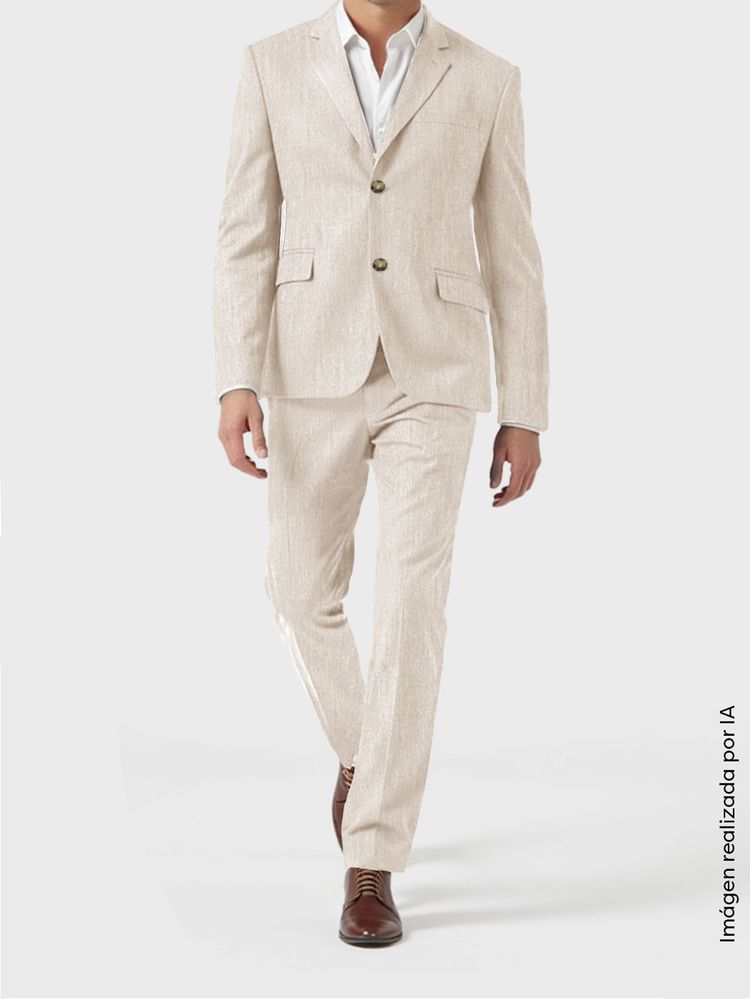 Traje en Lino Semi Slim Fit para Hombre 46910
