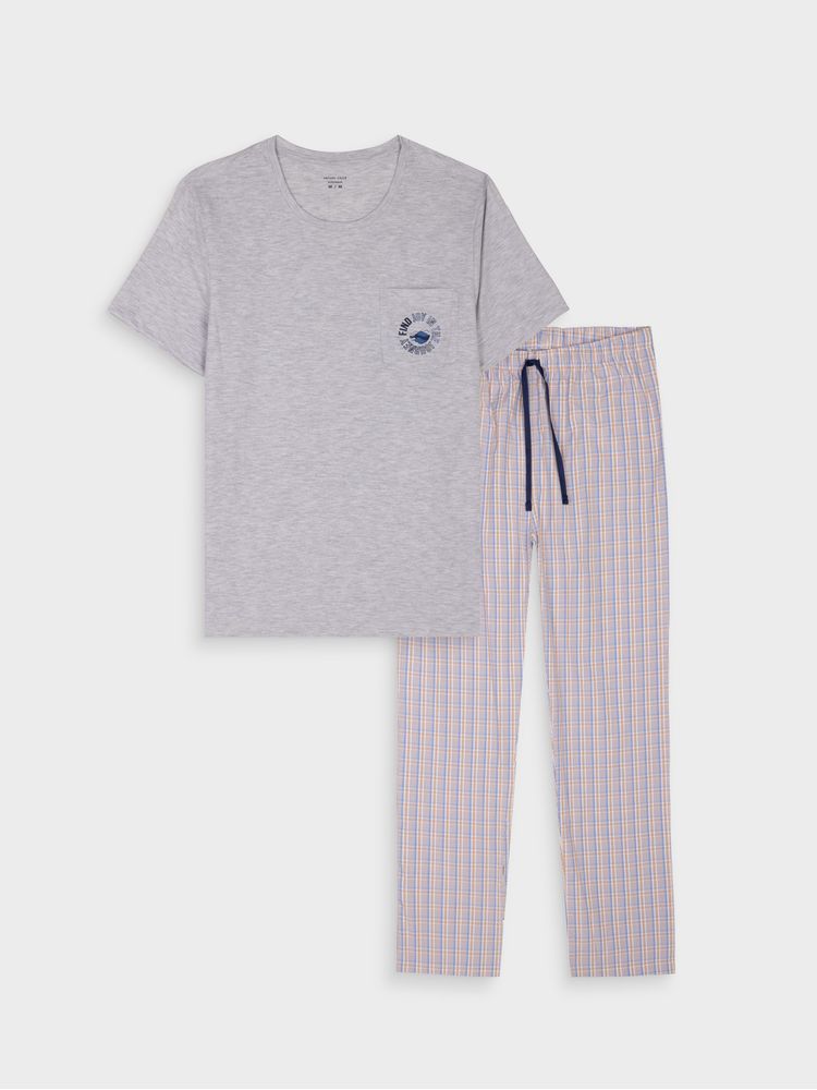 Set de Pijama Camiseta Manga Corta - Pantalón Largo 40522