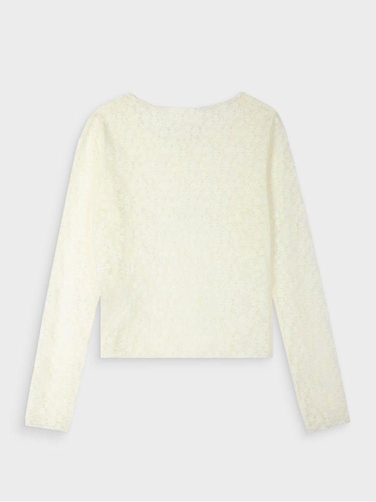Camiseta Translucida Manga Larga para Mujer 05389
