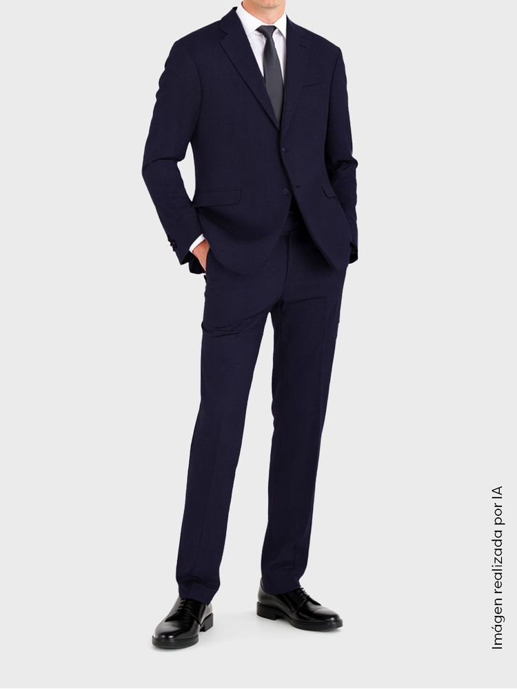 Traje de Lana Semi Slim Fit para Hombre 48548