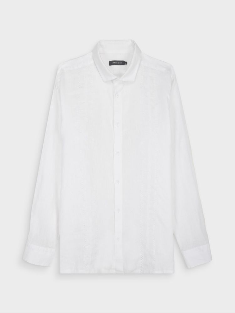 Guayabera Lino Regular Fit Manga Larga para Hombre 46263