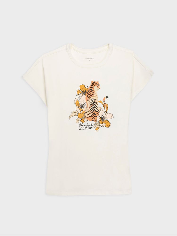 Camiseta con Diseño Estampado para Mujer 47767