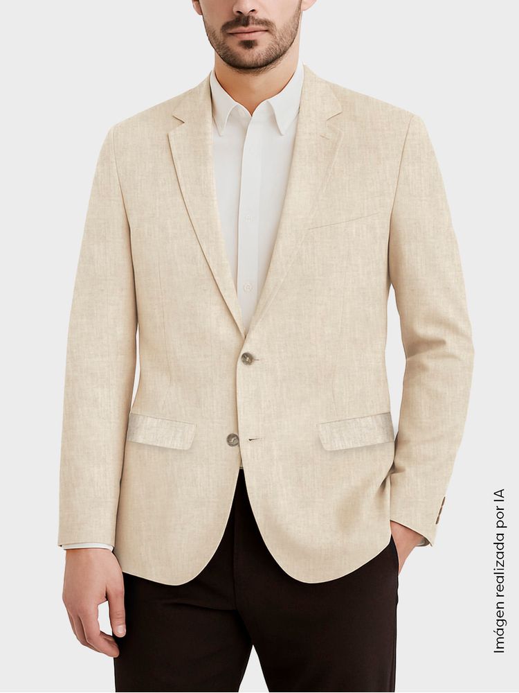 Blazer Business Lino Semi Slim Fit para Hombre 48425