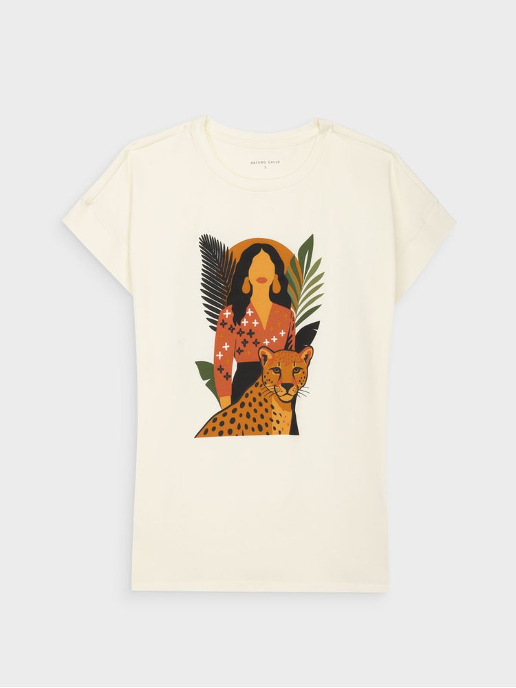 Camiseta Estampada para Mujer 49338