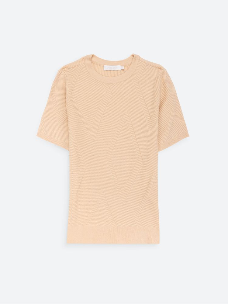 Camisa Tejida Cuello Redondo para Mujer 46927