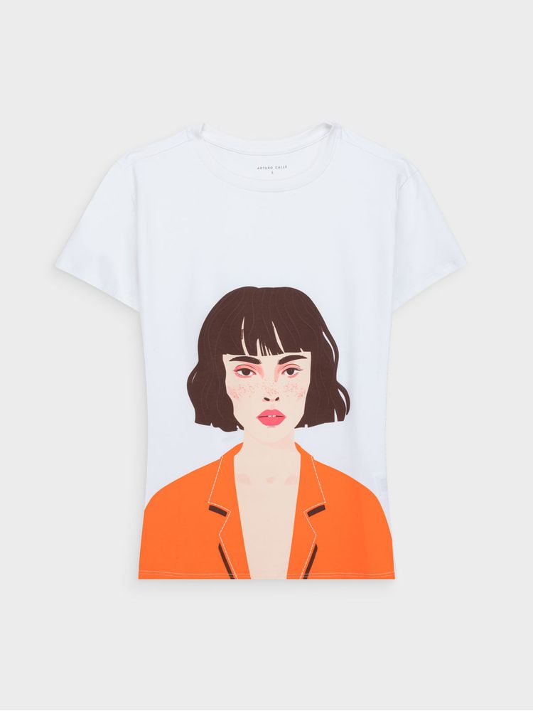 Camiseta Estampada para Mujer 49348