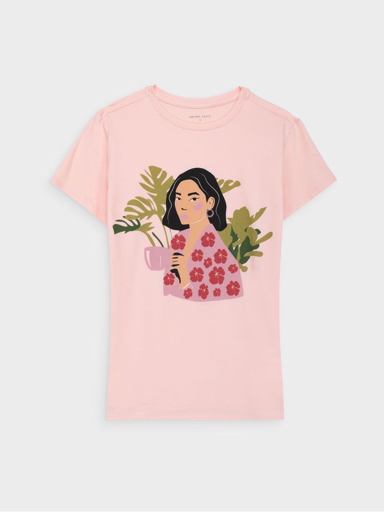 Camiseta Estampada para Mujer 49435