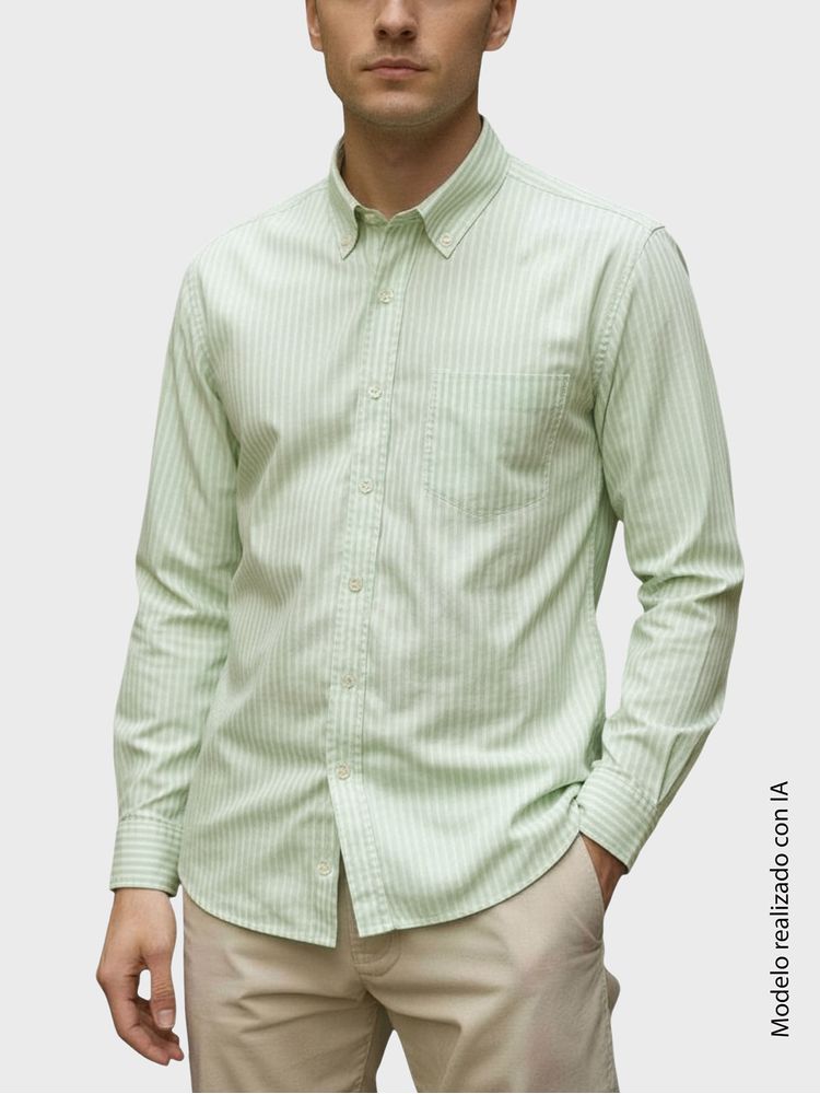 Camisa Casual a Rayas para Hombre 47609