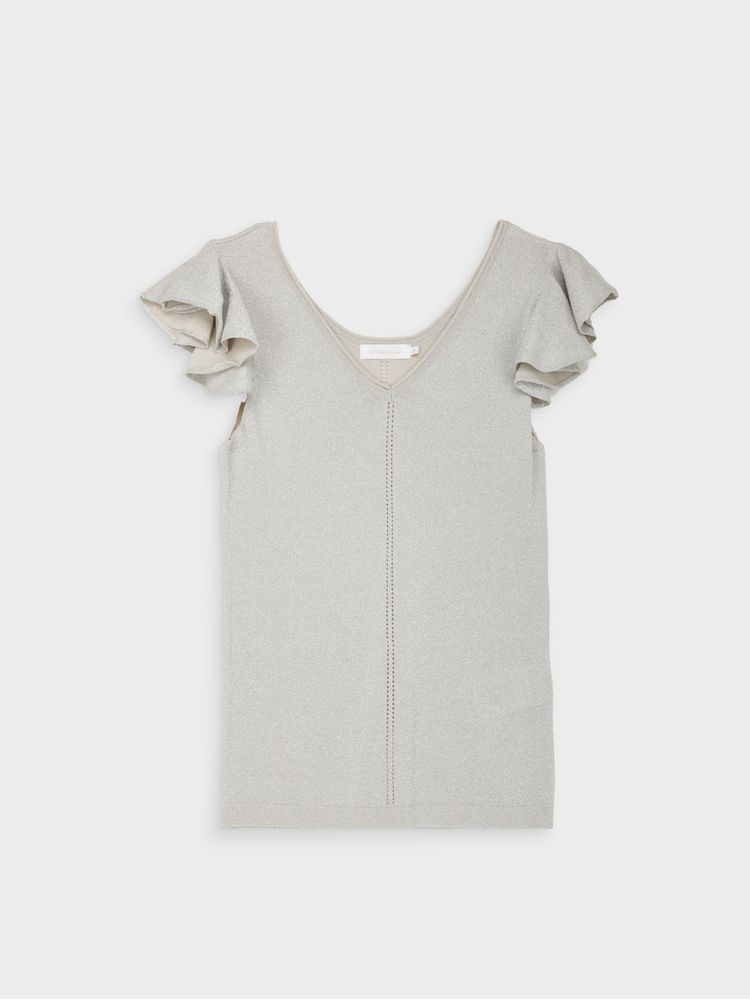 Camiseta Tejida Unicolor para Mujer 36233